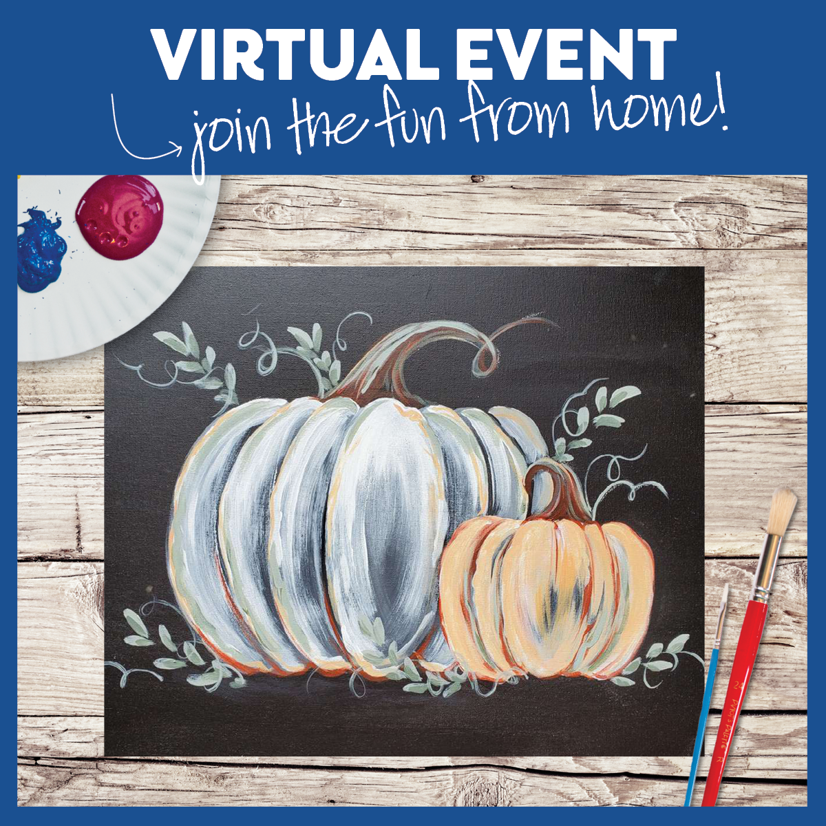 Rustic Chalkboard Pumpkins
